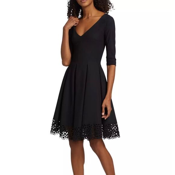 Chiara Boni La Petite Robe Naffy V-Neck Fit-&-Flare Dress size 8 - Picture 2 of 12